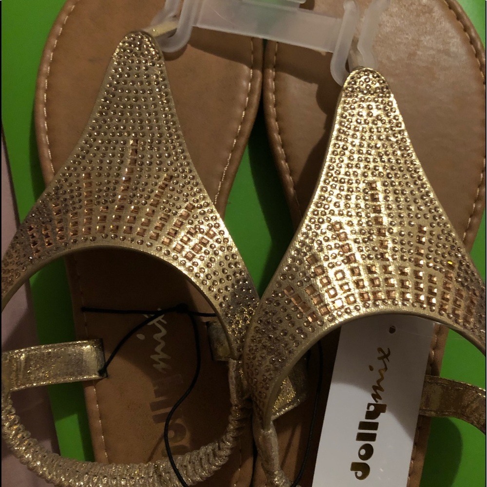 SOLD****Brand New Sandals Gold Different SIZES/OBO